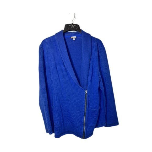 Talbots Sweaters - Blue Talbots Zip Cardigan